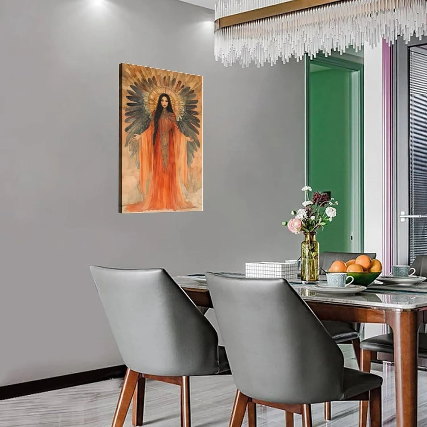 IGAWYPGV Pachamama, Inca-godin from The past to The Present, Inca-mythology Art Painting Poster5 Canvas Art Wall Printing Office Bedroom Aesthetic Living Room 24x36inch(60x90cm) Frame-style