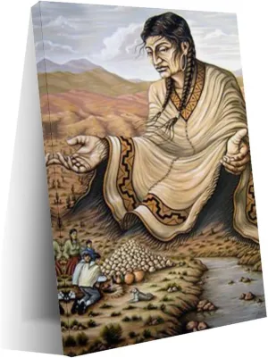IGAWYPGV Pachamama, Inca-godin from The past to The Present, Inca-mythology Art Painting Poster78 Canvas Art Wall Printing Office Bedroom Aesthetic Living Room 24x36inch(60x90cm) Frame-style
