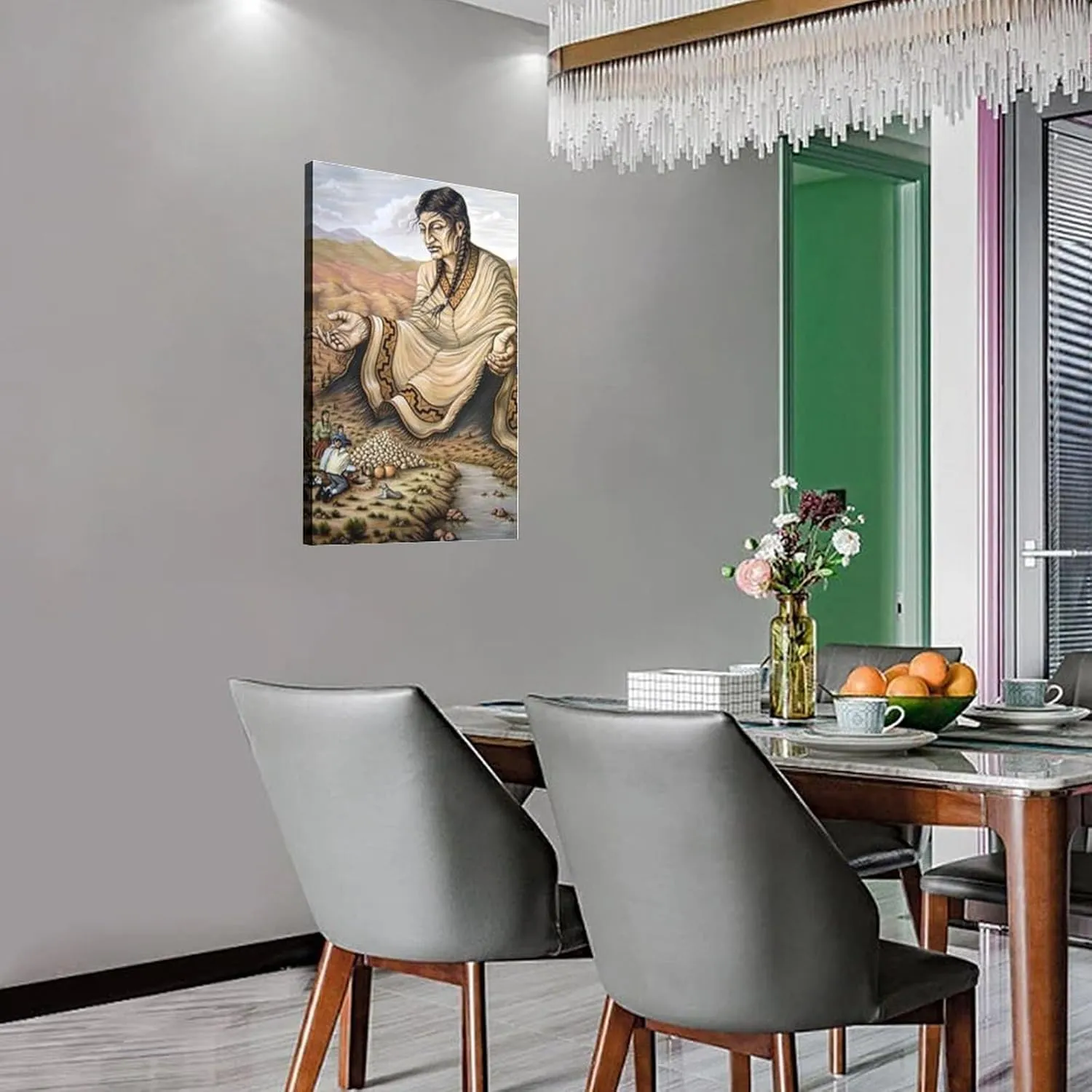 IGAWYPGV Pachamama, Inca-godin from The past to The Present, Inca-mythology Art Painting Poster78 Canvas Art Wall Printing Office Bedroom Aesthetic Living Room 24x36inch(60x90cm) Frame-style