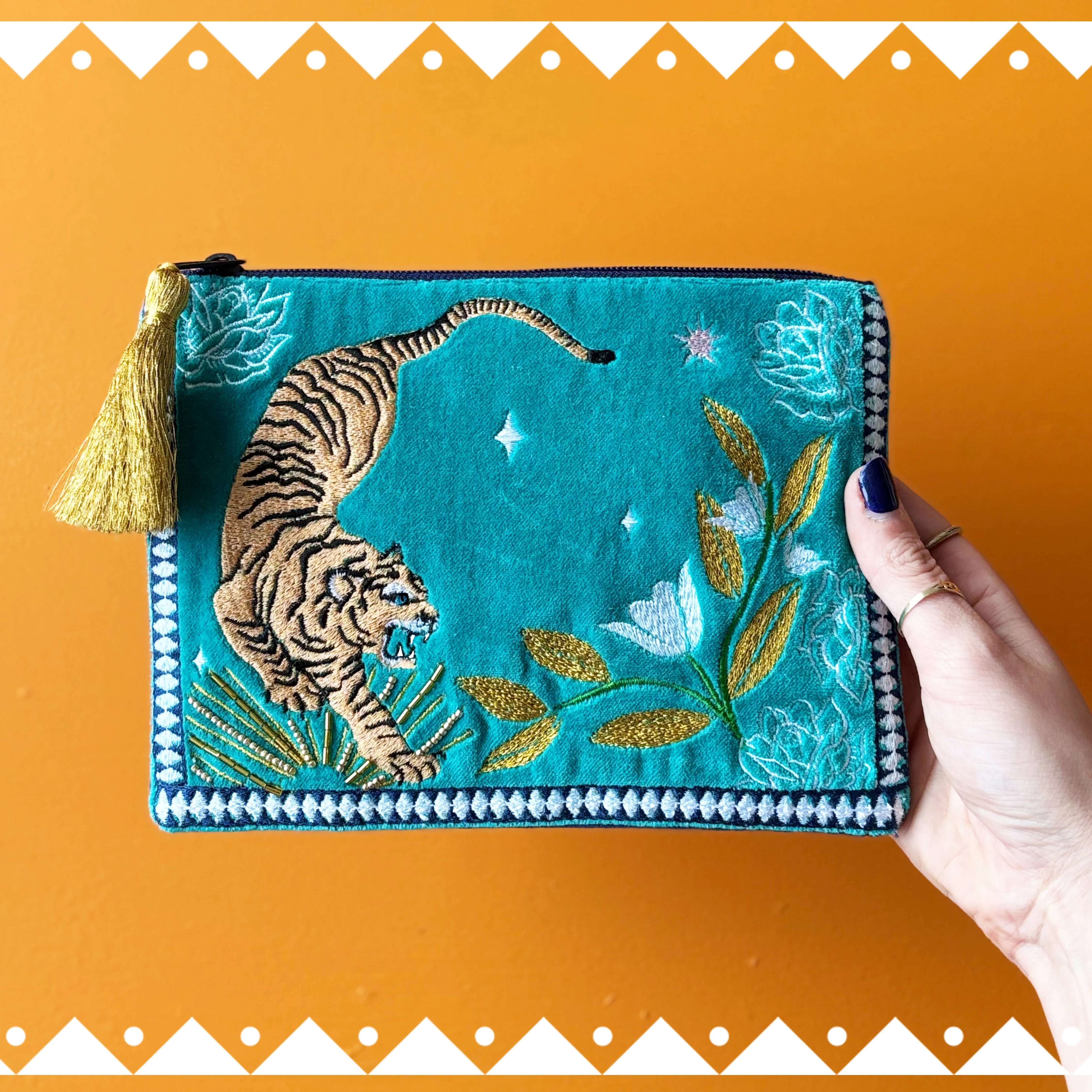 Inked Tiger Pouch
