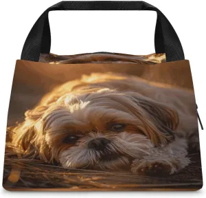 Insulated Bag Handbag,Lie on The Floor Print Portable Thermal Bag,wear-resistant Insulation Bag,outdoor Insulation Bag