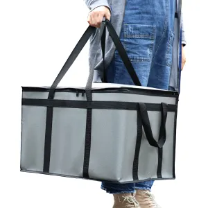 Insulated Catering Bag 22x14x13 Very Heat XXXL Insulated Food Delivery Bag Cooler Bags Keep Food Warm Catering Therma for doordash Cooler Bags Therma Shopper Accessories hot Gray Pizza