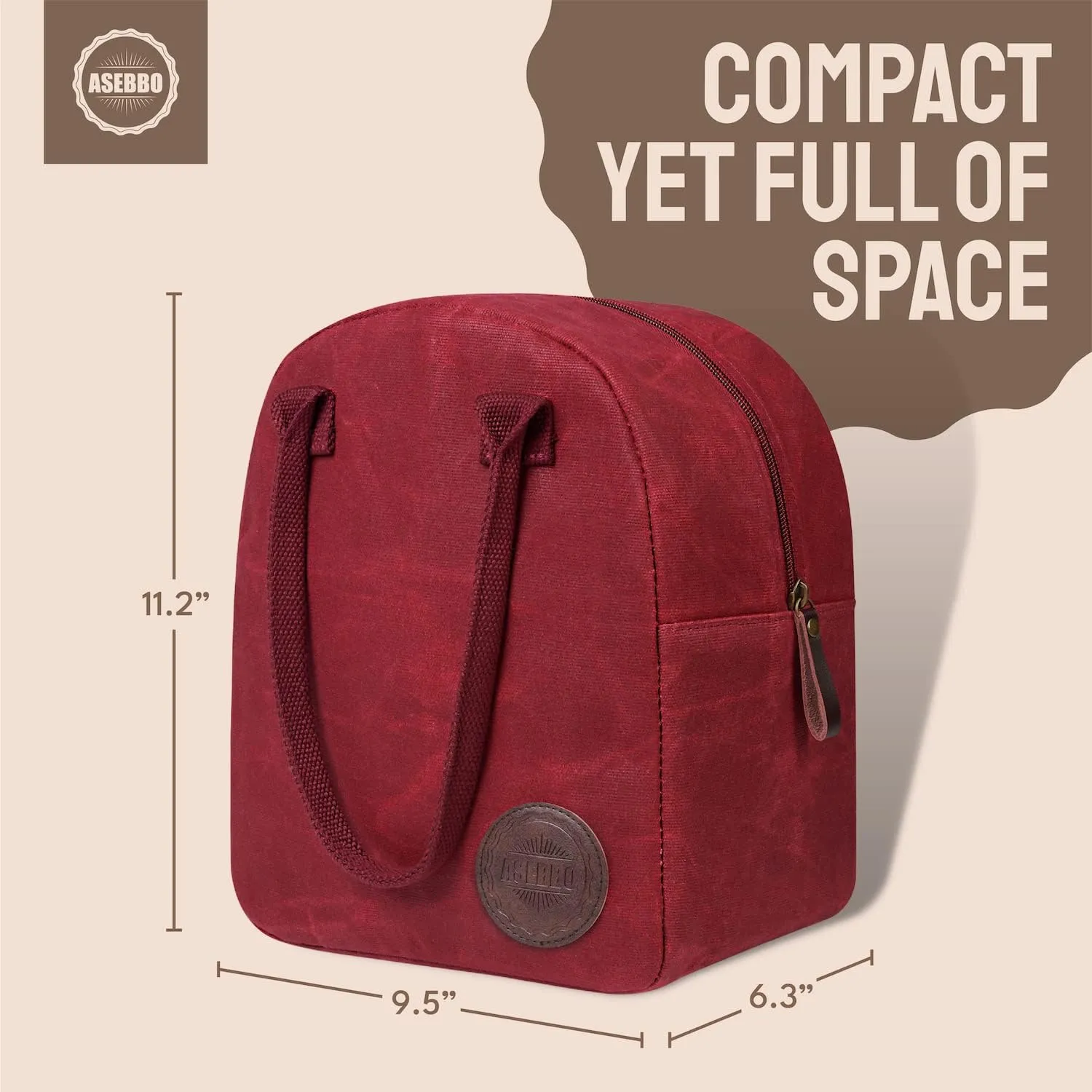 Insulated Lunch Bag for Women & Men (Passion Red)