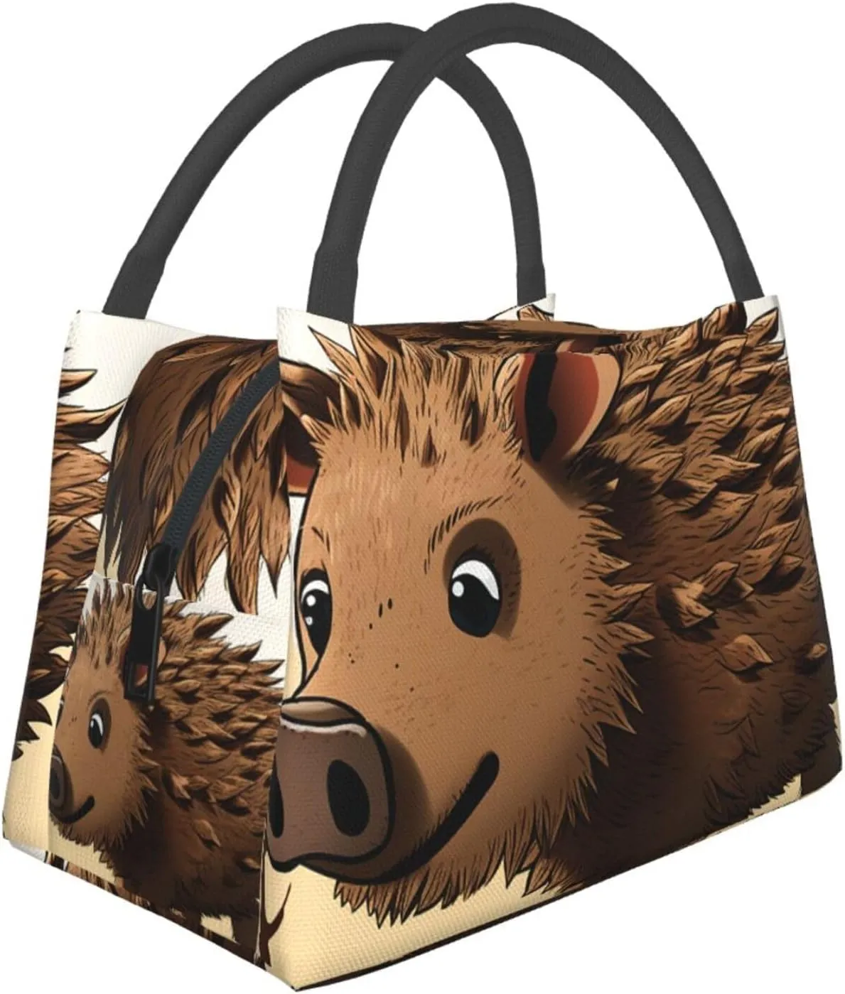 Insulated Lunch Bag for Women Men Wild boar animation Lunch Box Leakproof Reusable Lunch Cooler Tote for Work Travel Picnic Outdoor