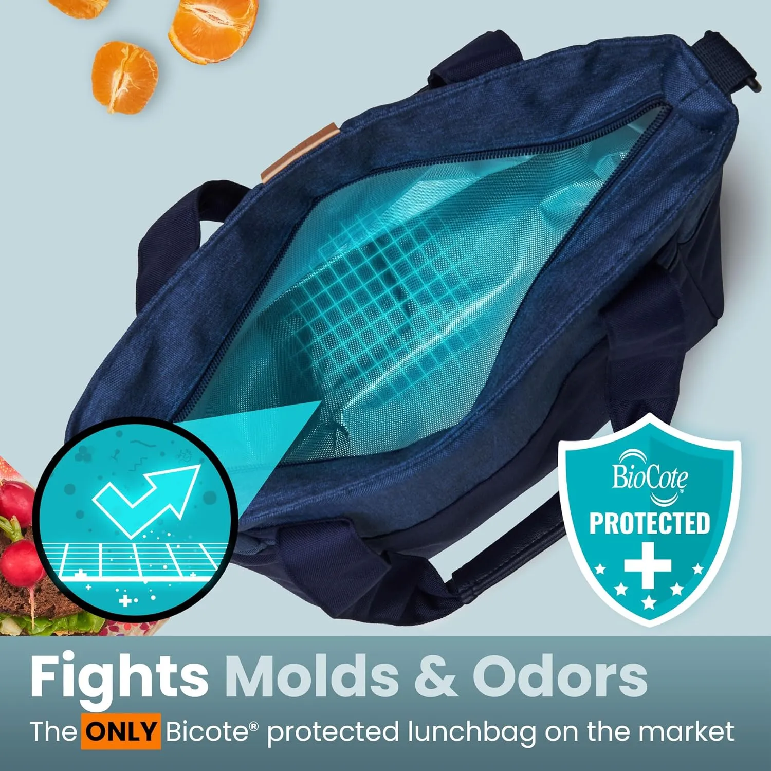 Insulated Lunch Bag for Women XL 348 fl oz – Blue, Leakproof & Odor Resistant Lunch Tote with 4-Layer Insulation for Christmas Travel, Holiday Meals & Gifting