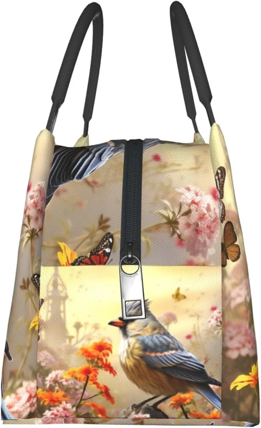 Insulated Lunch bag Lunch Box for Women Men Sparrow Birds Sing Lunch Bag Lunch Tote Bags for Work Office