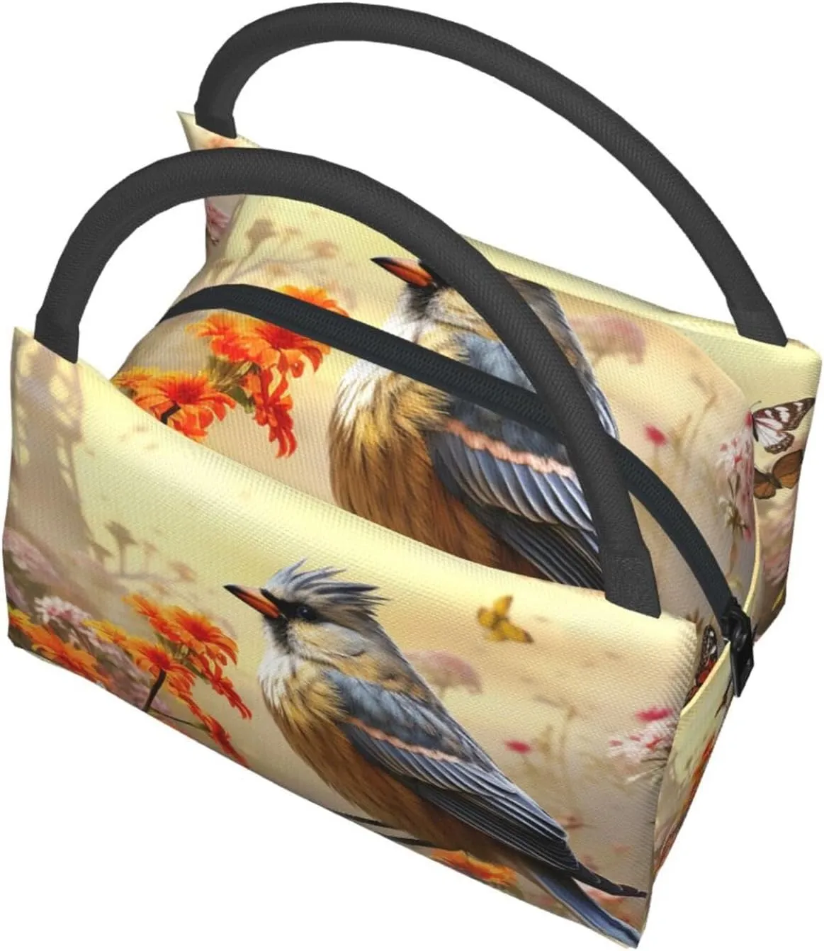 Insulated Lunch bag Lunch Box for Women Men Sparrow Birds Sing Lunch Bag Lunch Tote Bags for Work Office