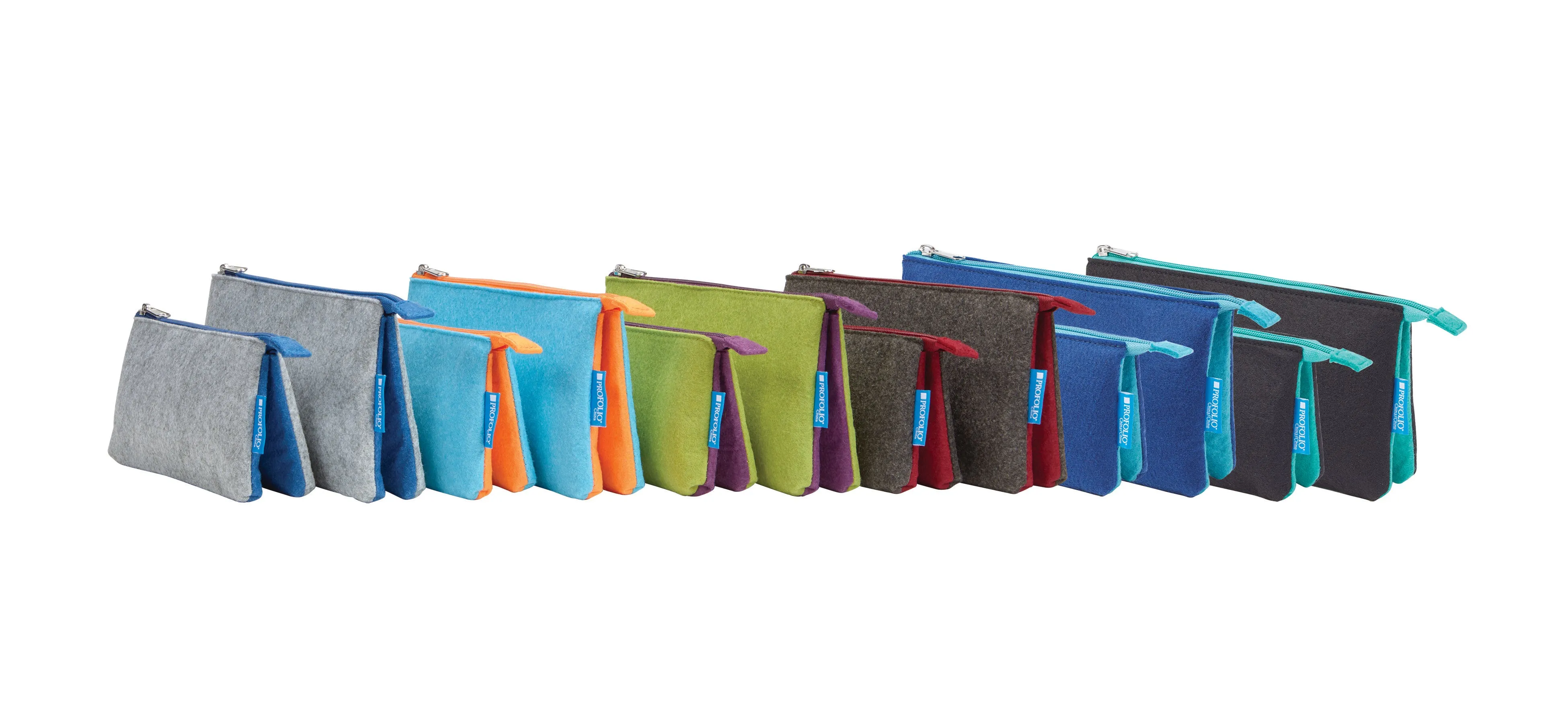 Itoya Profolio Midtown Pouch in Green/Purple- 5x9 inches