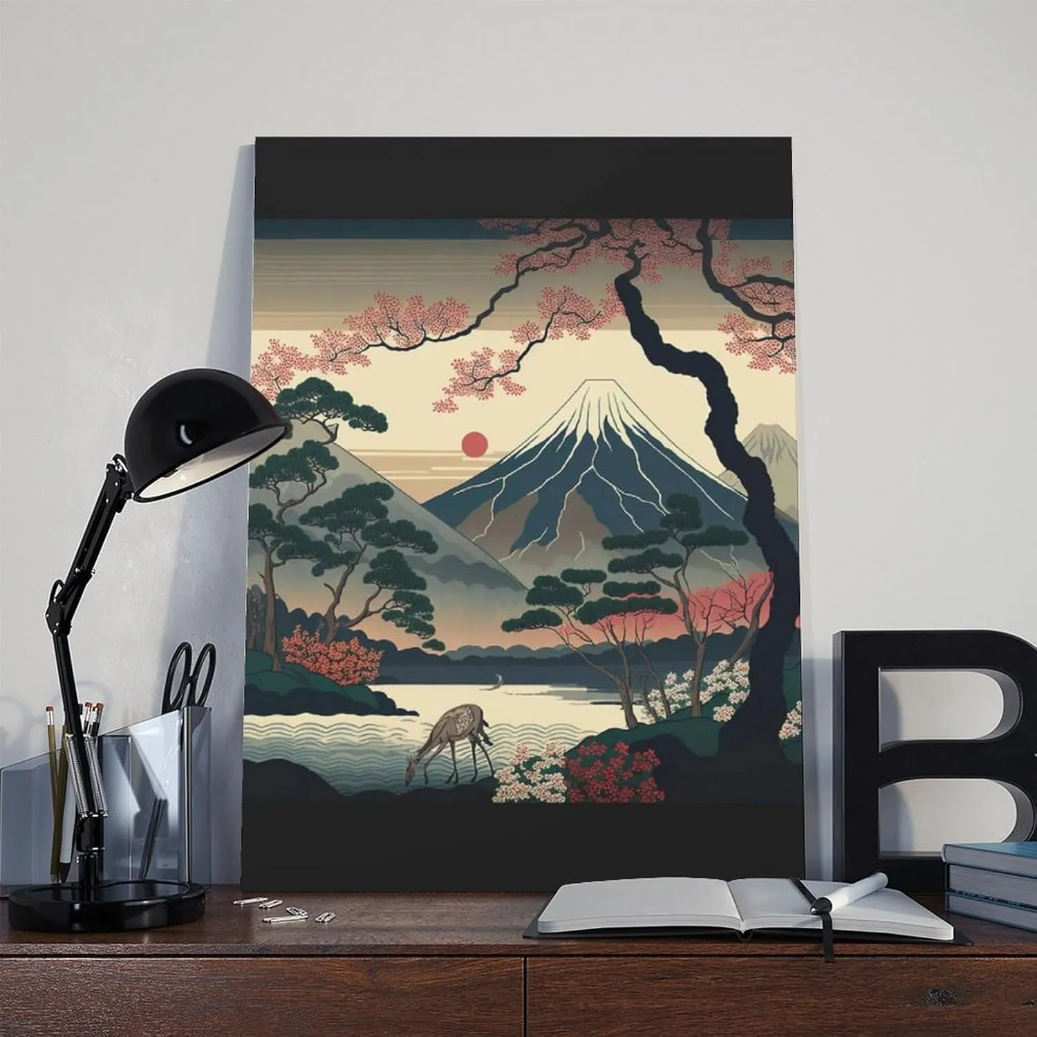 Japanese Murals - Landscape Prints - Modern Japanese Art - Japanese Scenic Spots 7 Canvas Poster Bedroom Decor Landscape Office Room Decor Gift Frame: Frame:16x24inch(40x60cm)