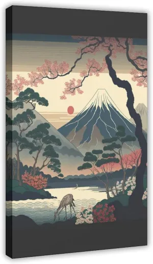 Japanese Murals - Landscape Prints - Modern Japanese Art - Japanese Scenic Spots 7 Canvas Poster Bedroom Decor Landscape Office Room Decor Gift Frame: Frame:16x24inch(40x60cm)