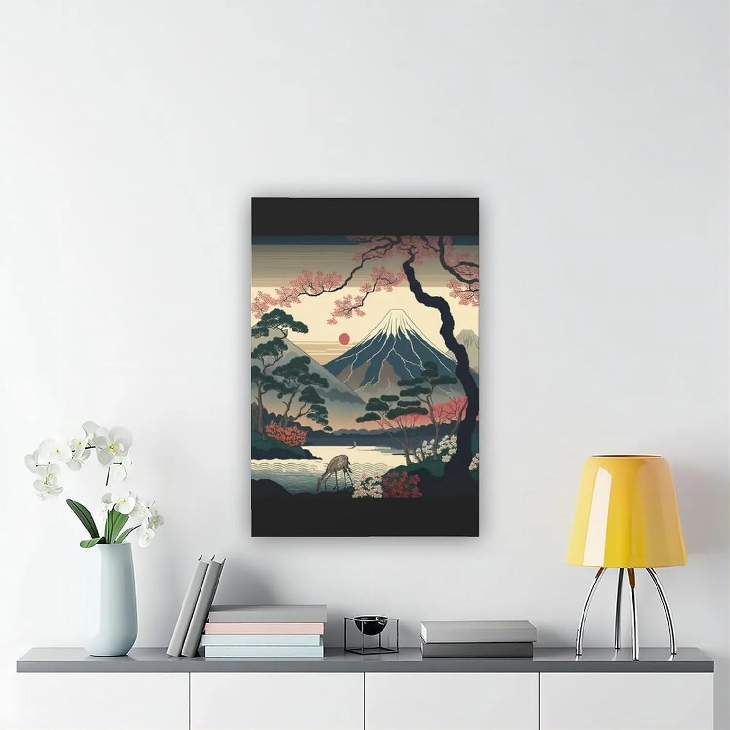 Japanese Murals - Landscape Prints - Modern Japanese Art - Japanese Scenic Spots 7 Canvas Poster Bedroom Decor Landscape Office Room Decor Gift Frame: Frame:16x24inch(40x60cm)