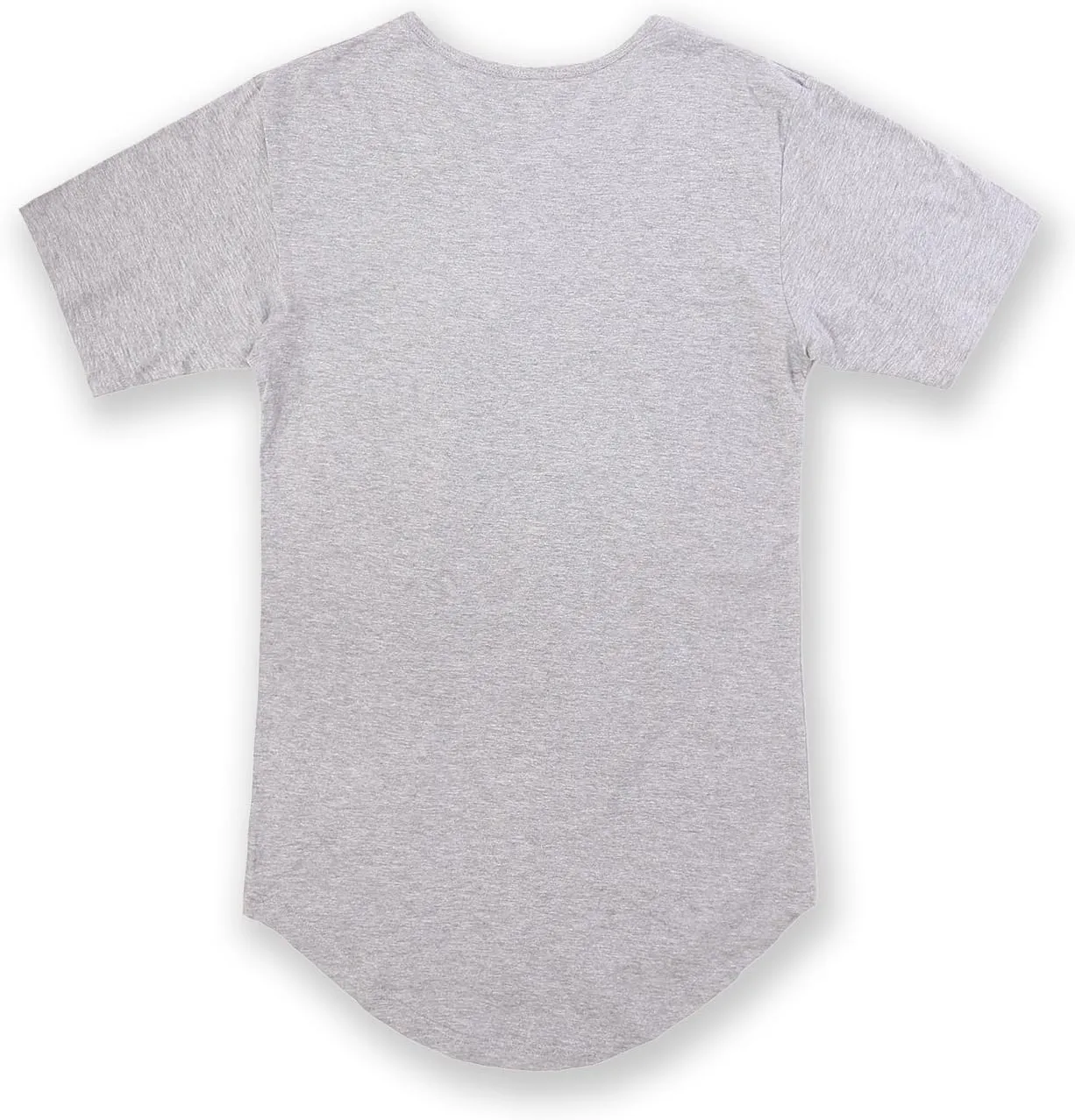 JD Apparel Men’s Hip Hop Longline Tee – Curved Hem Cotton T-Shirt