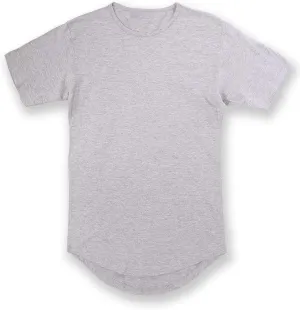 JD Apparel Men’s Hip Hop Longline Tee – Curved Hem Cotton T-Shirt