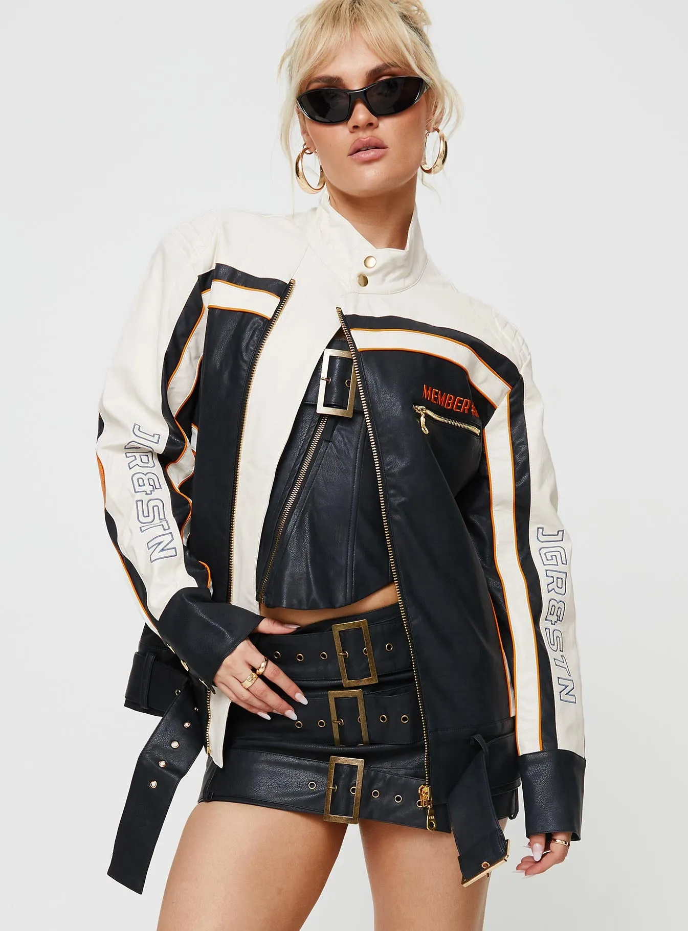 JGR & STN Brooklyn Oversized Moto Jacket Black