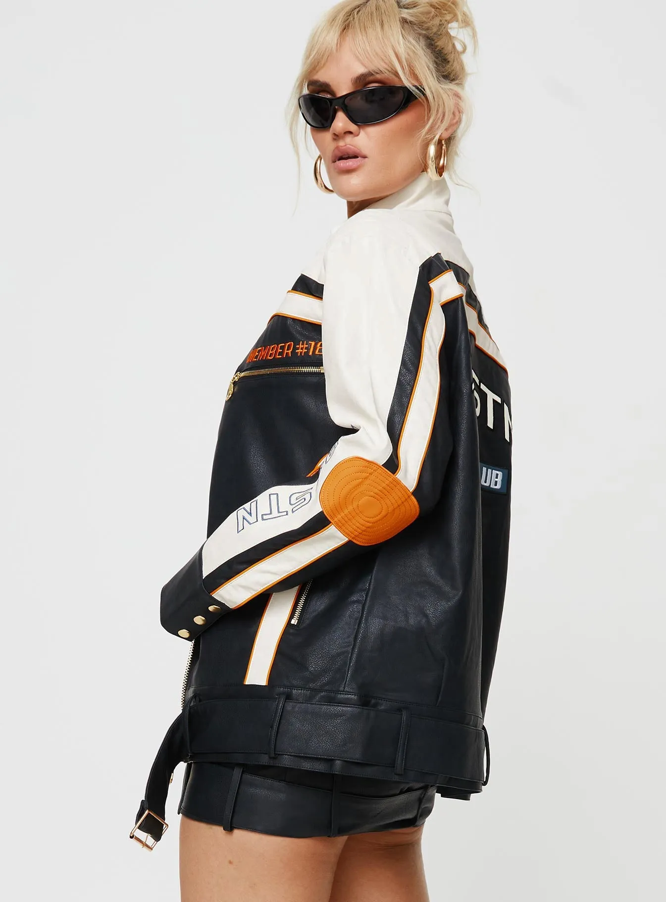 JGR & STN Brooklyn Oversized Moto Jacket Black