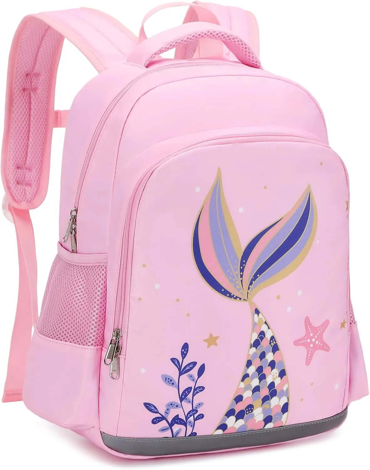 JIANYA Kids Backpack for School Girls Preschool Kindergarten Backpack with Lunch Box & Chest Strap, 15" Tall