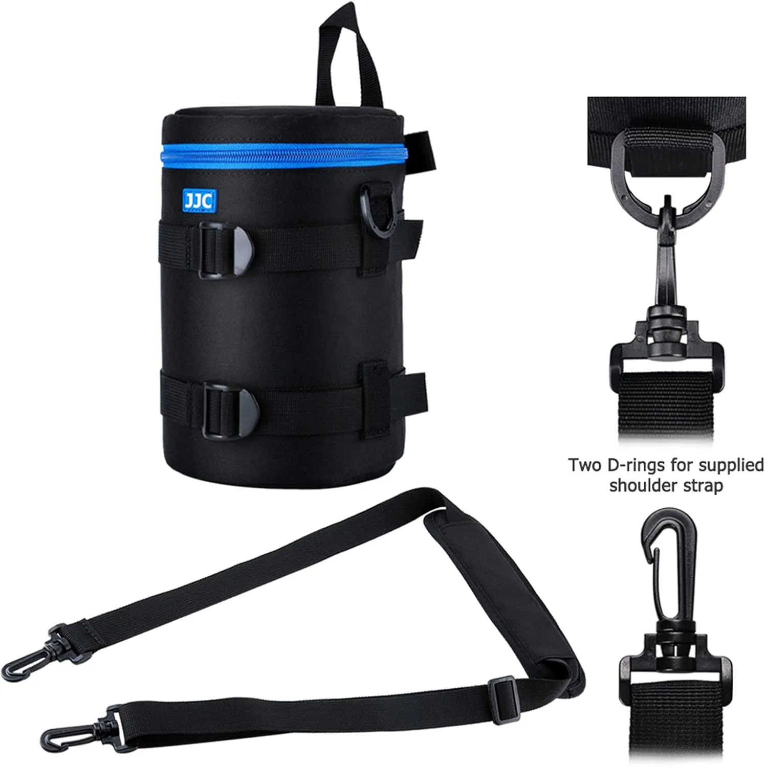 JJC Deluxe Lens Pouch Carrying Case Bag for Canon EF 70-200mm f4L IS II USM/f/4L USM, EF 28-300mm f3.5-5.6 L IS, EF 70-300mm f4-5.6L IS USM, for Nikon AF-S 70-200mm f4G ED VR & lenses below 4.3"x7.4"
