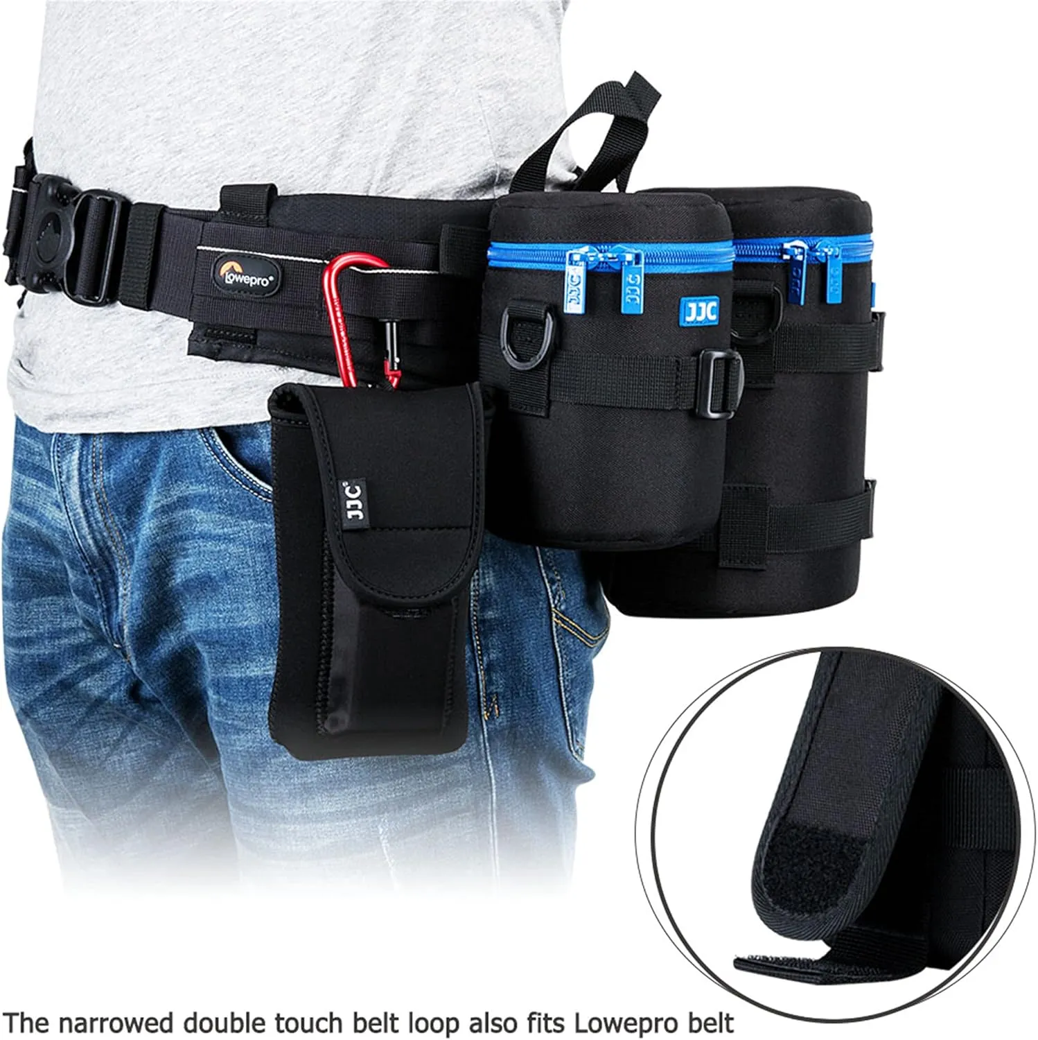 JJC Deluxe Lens Pouch Carrying Case Bag for Canon EF 70-200mm f4L IS II USM/f/4L USM, EF 28-300mm f3.5-5.6 L IS, EF 70-300mm f4-5.6L IS USM, for Nikon AF-S 70-200mm f4G ED VR & lenses below 4.3"x7.4"