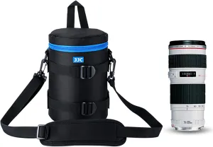 JJC Deluxe Lens Pouch Carrying Case Bag for Canon EF 70-200mm f4L IS II USM/f/4L USM, EF 28-300mm f3.5-5.6 L IS, EF 70-300mm f4-5.6L IS USM, for Nikon AF-S 70-200mm f4G ED VR & lenses below 4.3"x7.4"