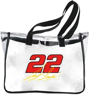 JL Joey Logano #22 NASCAR Plastic Clear Tote Bag