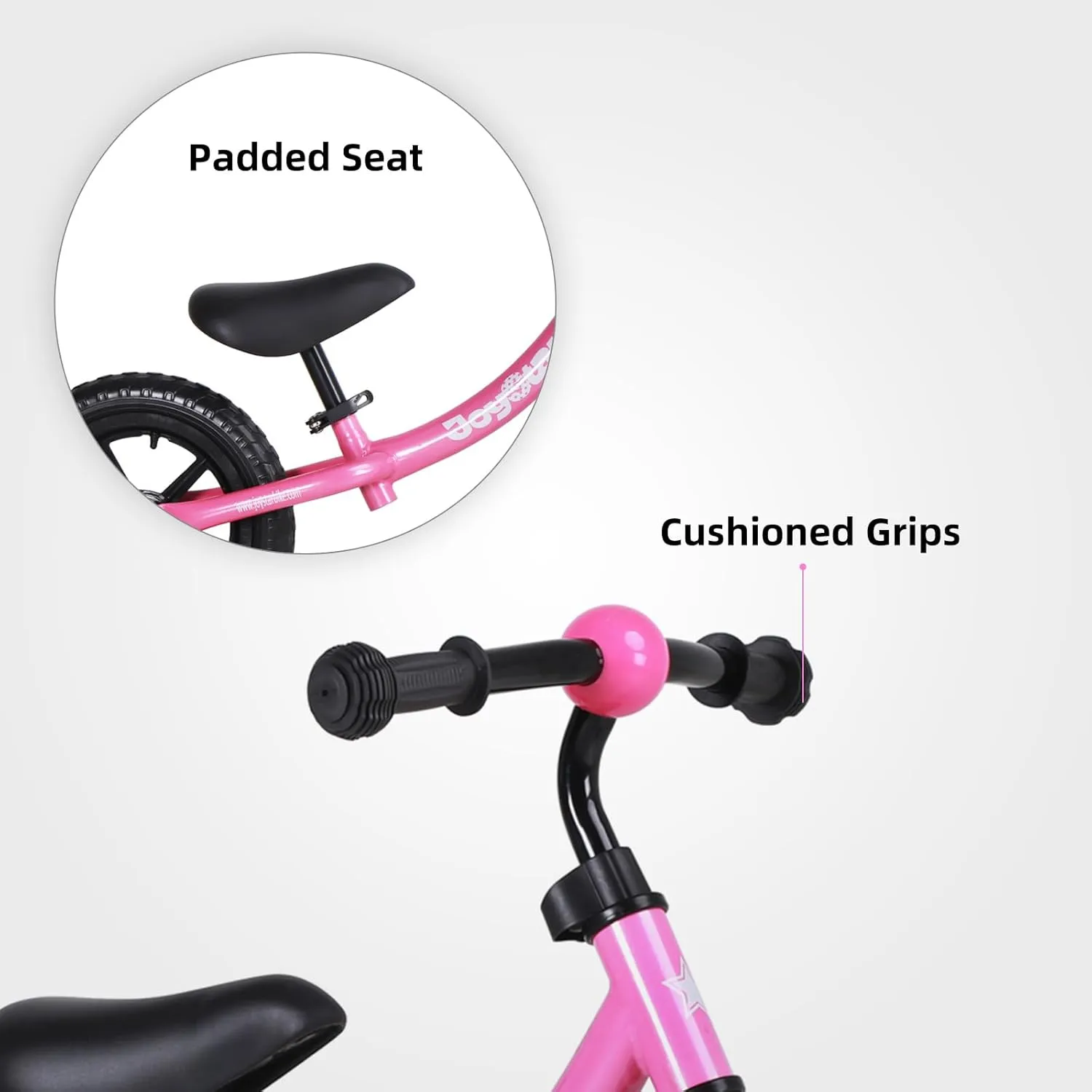 JOYSTAR 12 Inch Balance Bike for 18months, 2, 3, 4, and 5 Years Old Boys and Girls, Lightweight Push Bike with Adjustable Handlebar and Seat, Gift Bike for 2-5 Boys Girls