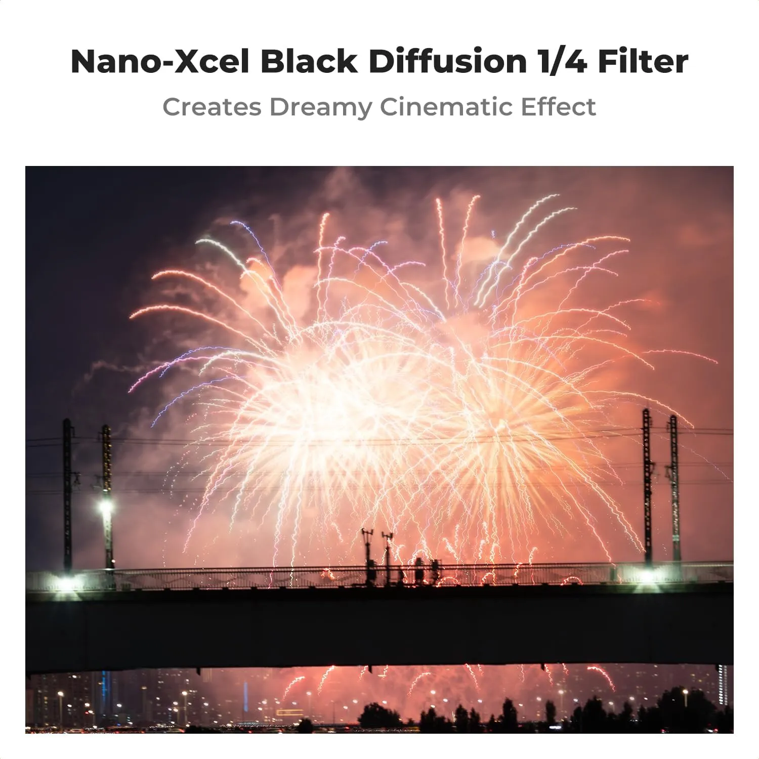 K&F Concept 43mm Black Diffusion 1/4 Filter Mist Cinematic Effect Filter with 28 Multi-Layer Coatings Waterproof/Scratch Resistant for Video/Vlog/Portrait Photography