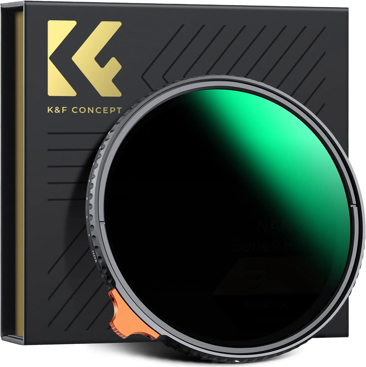 K&F Concept 82mm Putter Variable ND Filter ND2-ND400 (1-9 Stops) 28 Multi-Layer Coatings Import AGC Glass Adjustable Neutral Density Filter for Camera Lens (Nano-X Series)