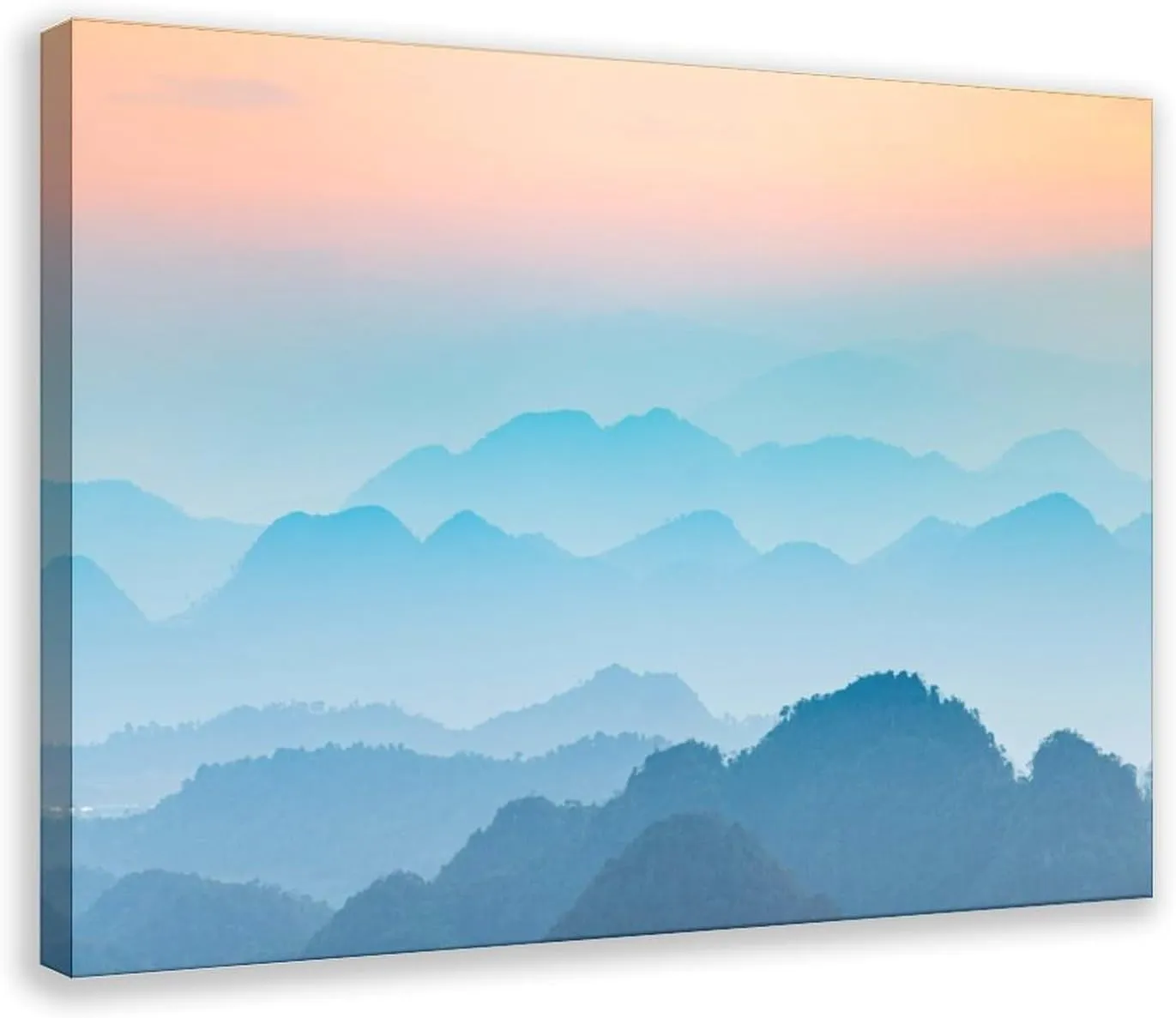 Karst Foggy Landscape Canvas Poster Wall Art Decor Print Picture Paintings for Living Room Bedroom Decoration Frame: Frame:12x18inch(30x45cm)