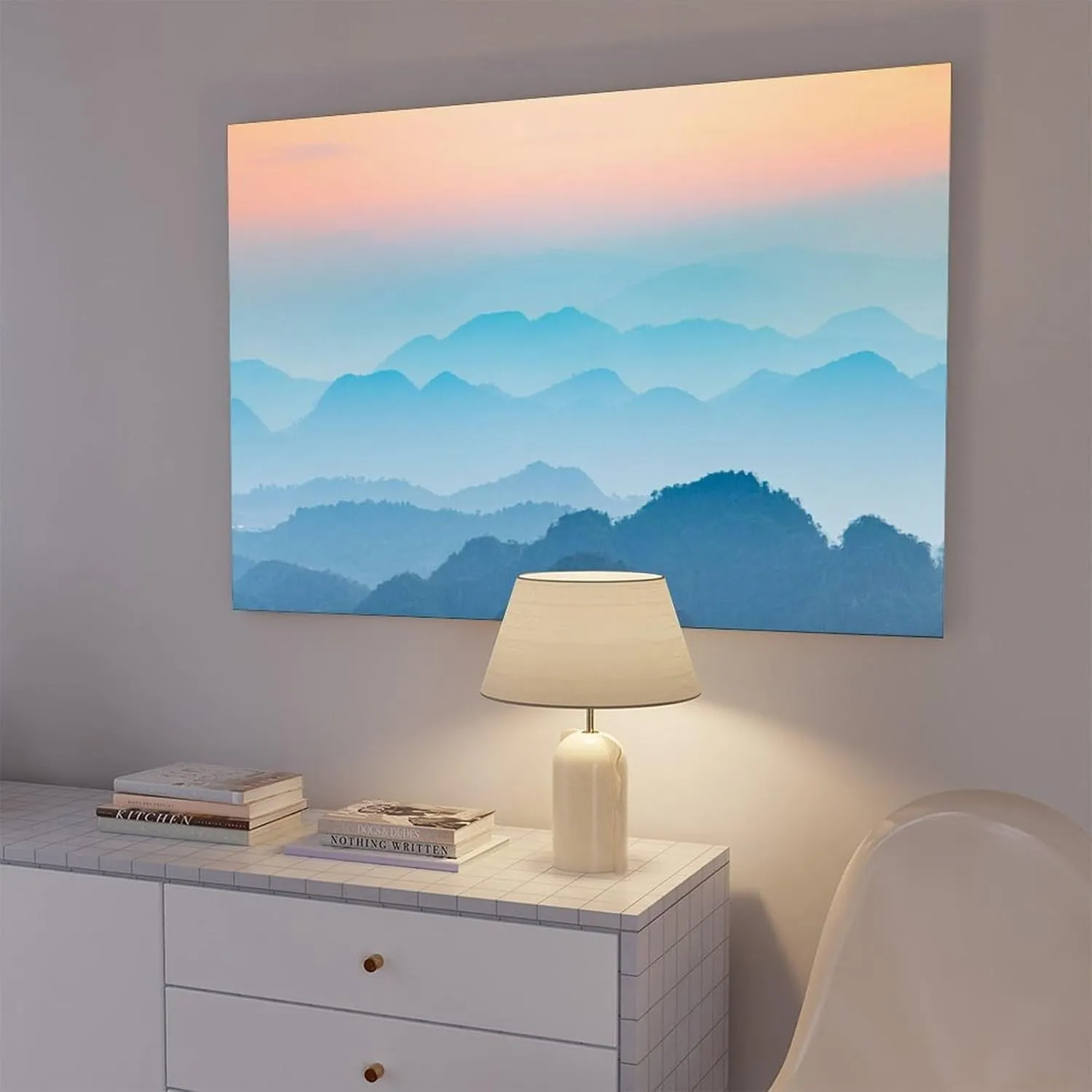 Karst Foggy Landscape Canvas Poster Wall Art Decor Print Picture Paintings for Living Room Bedroom Decoration Frame: Frame:12x18inch(30x45cm)