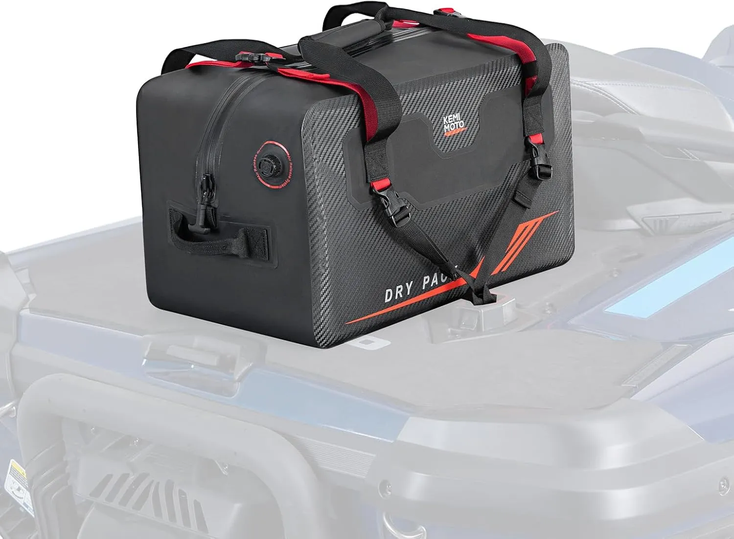 KEMIMOTO Waterproof Duffle Bag 45L Heavy Duty Marine Dry Bags Backpack Jet Ski Tail Bag Large Storage Gear Travel Luggage For Boat With Air Valve & Quick-Fixed Straps Compatible With Sea-Doo LinQ