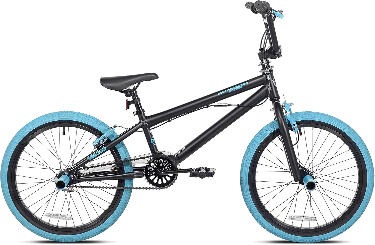 Kent International 20 Inch Kent PRO 20 - 20 Inch BMX Bike with Front & Rear Hand Brakes and Padded BMX Saddle - Sturdy Bicycle for Kids with Adjustable Handlebar