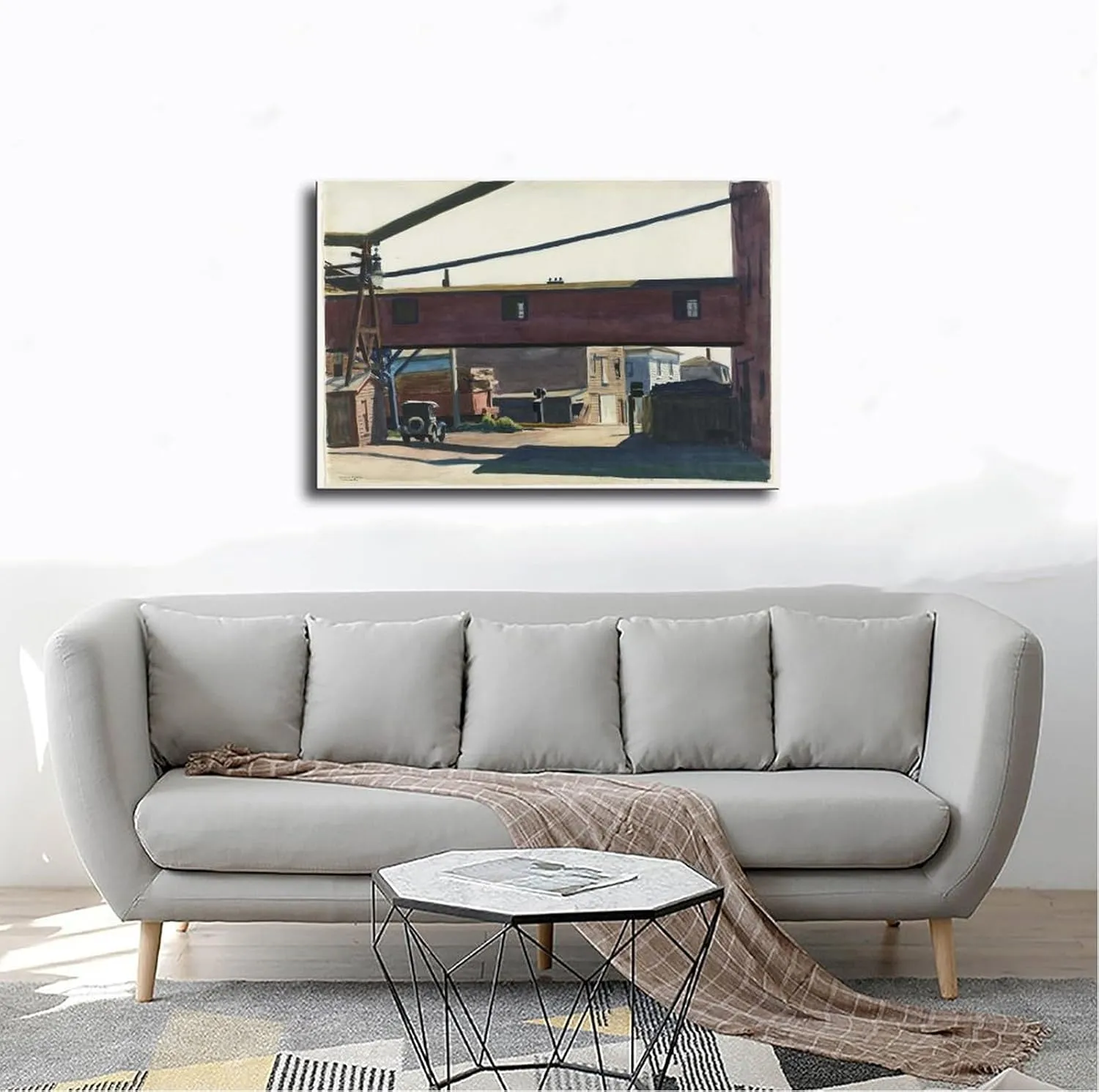 KIPNG Edward Hopper Poster, Gallery Art HomeBox Factory, Gloucester Canvas Poster Bedroom Decor Sports Landscape Office Room Decor Gift Frame-style20x30inch(50x75cm)