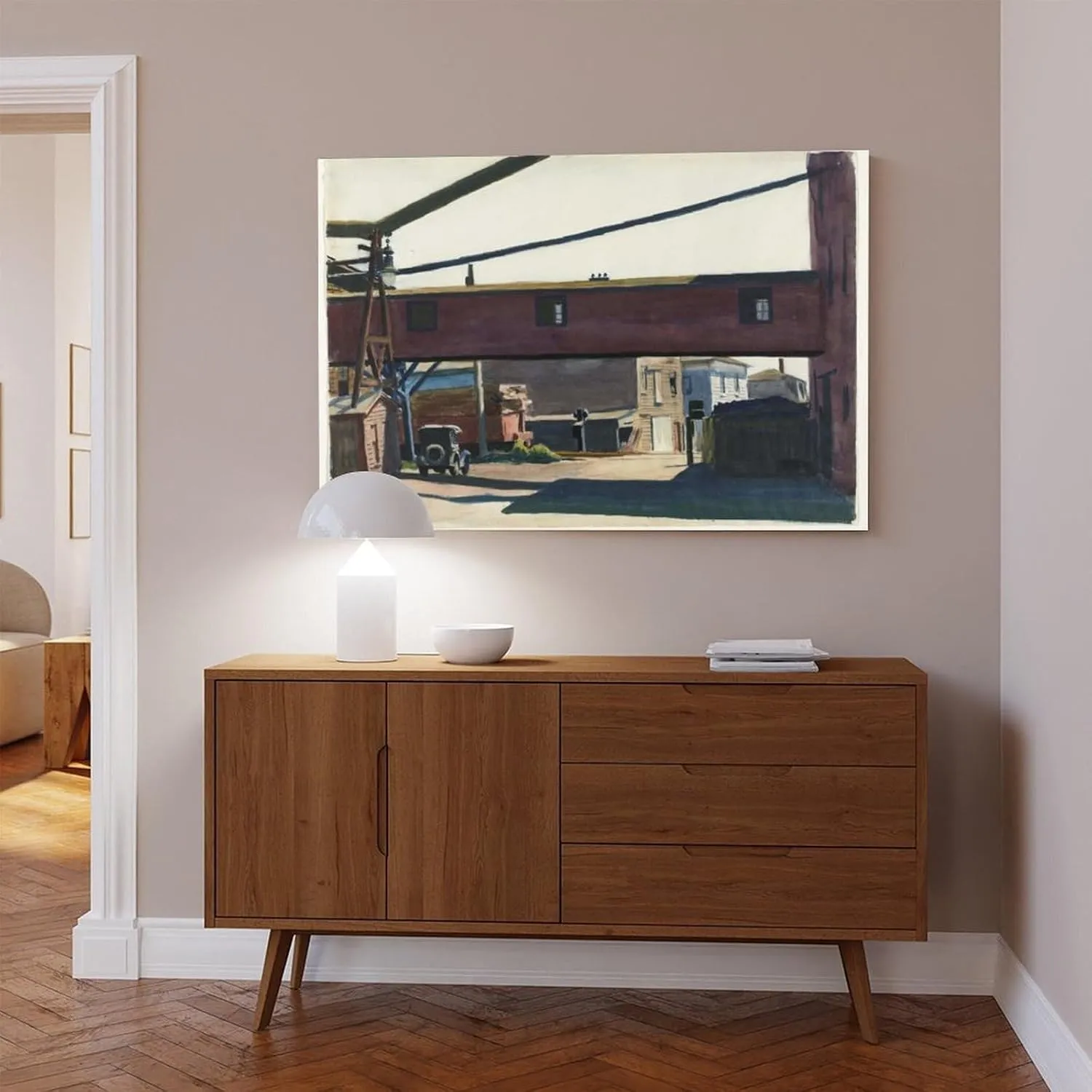 KIPNG Edward Hopper Poster, Gallery Art HomeBox Factory, Gloucester Canvas Poster Bedroom Decor Sports Landscape Office Room Decor Gift Frame-style20x30inch(50x75cm)