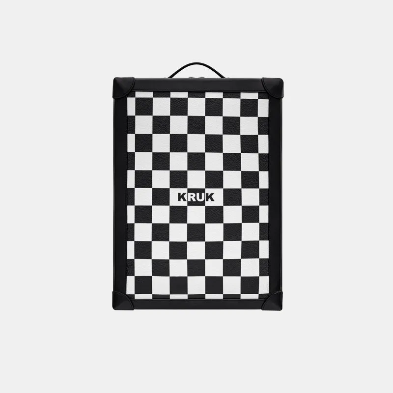 KRUK Checkered Leather Backpack
