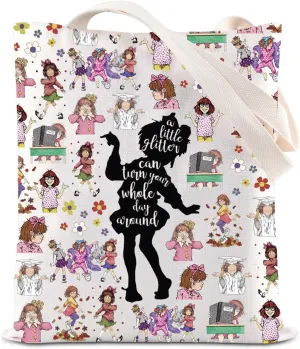 KUIYAI Teacher Inspired Tote Bag Teacher Life Canvas Bag Best Teacher Ever Character Affirmations Gift Teacher Book Club Gift