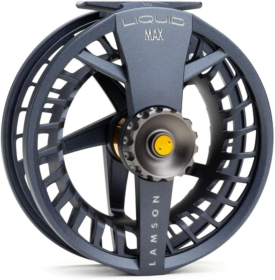 LAMSON | Liquid Max Fly Fishing Reel | Saltwater | Super Large Arbor, Pressure cast Aluminum, Waterproof Big Game Drag