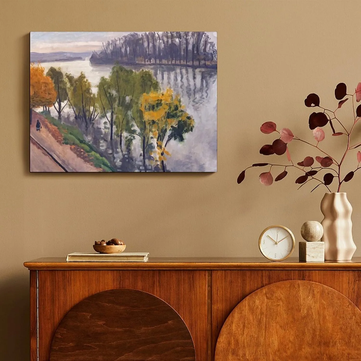 Landscape Painting The Seine at La Frette in Autumn Albert Marquet Canvas Prints Canvas Art Poster And Wall Art Picture Print Modern Family Bedroom Decor Posters 20x26inch(51x66cm)