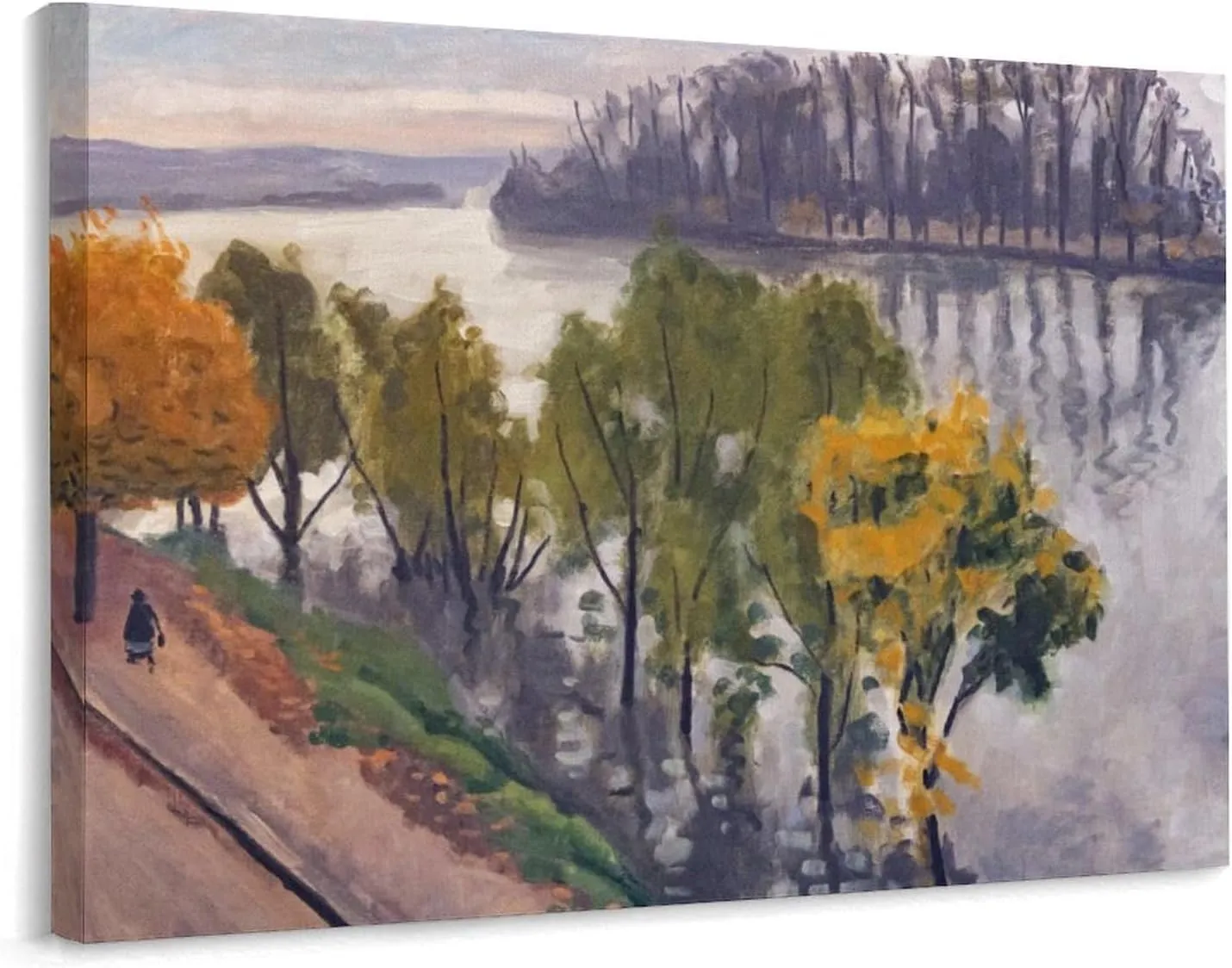 Landscape Painting The Seine at La Frette in Autumn Albert Marquet Canvas Prints Canvas Art Poster And Wall Art Picture Print Modern Family Bedroom Decor Posters 20x26inch(51x66cm)