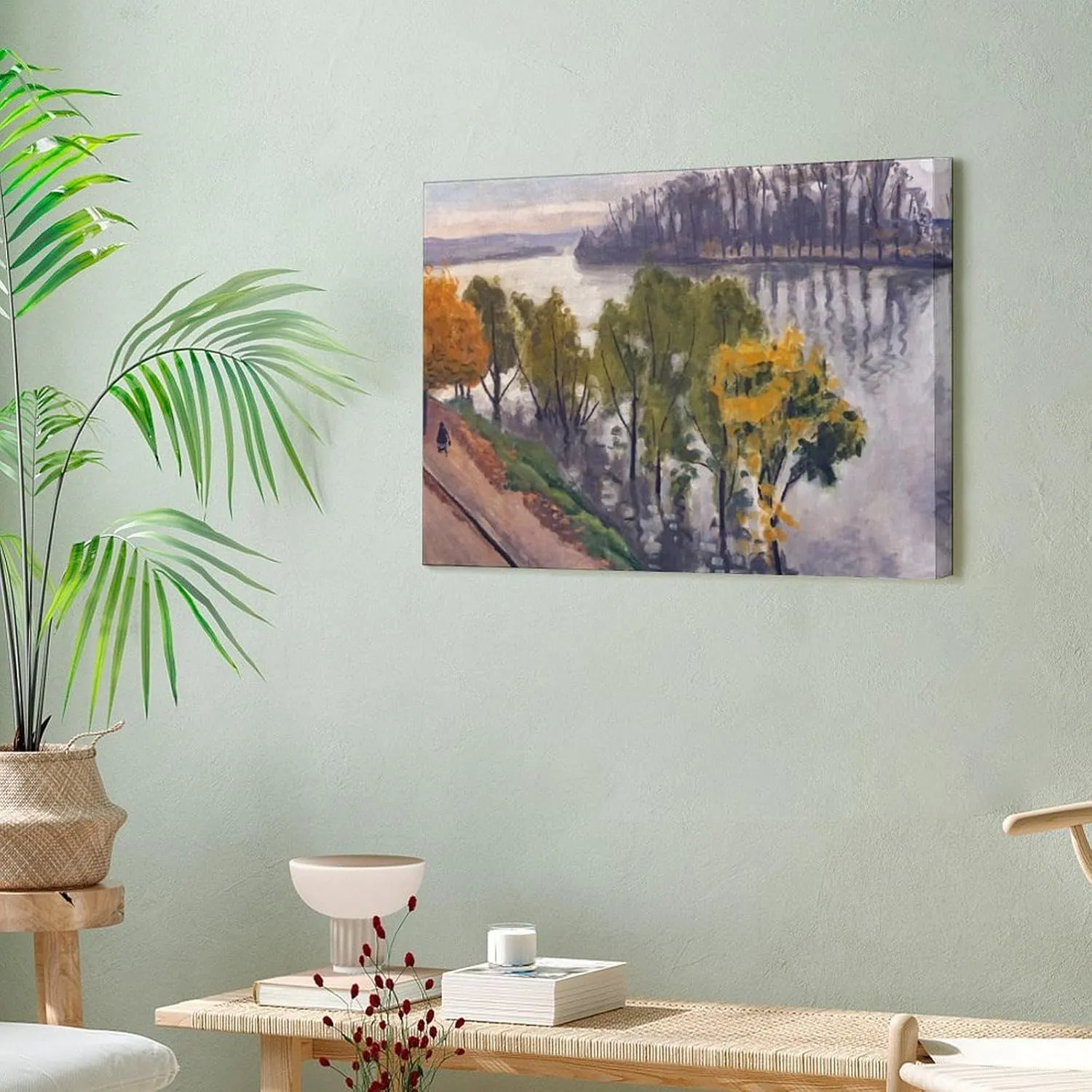 Landscape Painting The Seine at La Frette in Autumn Albert Marquet Canvas Prints Canvas Art Poster And Wall Art Picture Print Modern Family Bedroom Decor Posters 20x26inch(51x66cm)