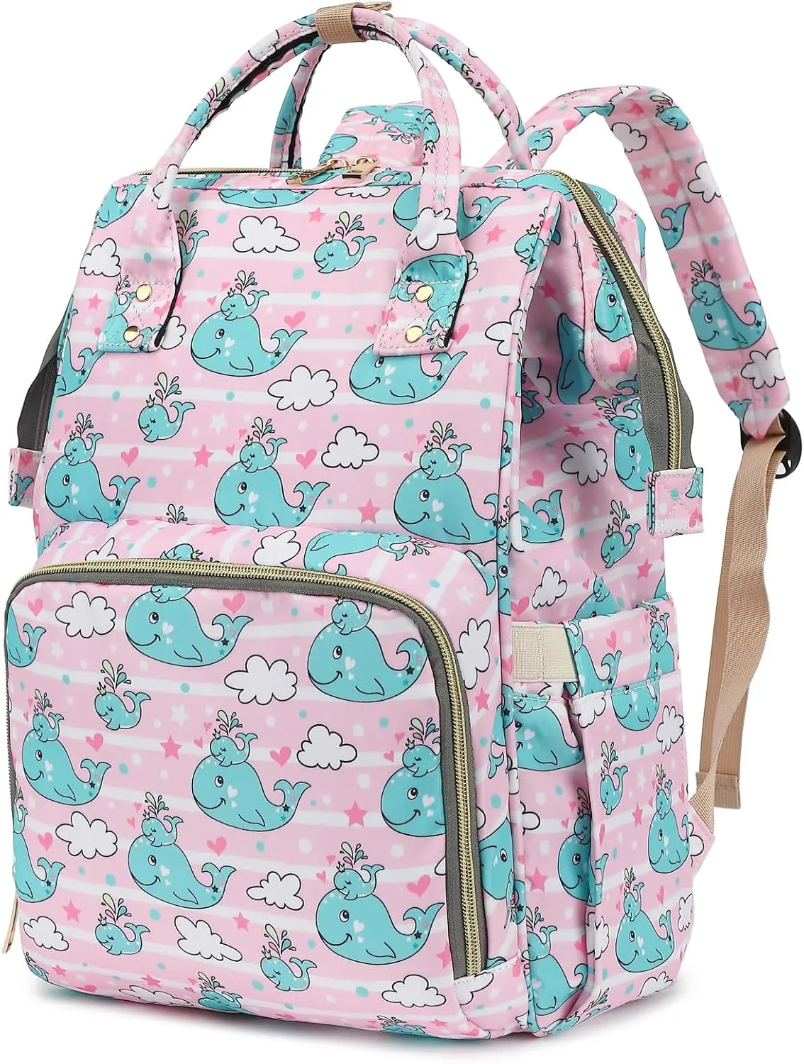 Laptop Backpack for Women Men, 15.6 inch College School Backpack Bookbag for Work/School/Travel/Business (Whale)