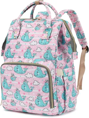 Laptop Backpack for Women Men, 15.6 inch College School Backpack Bookbag for Work/School/Travel/Business (Whale)