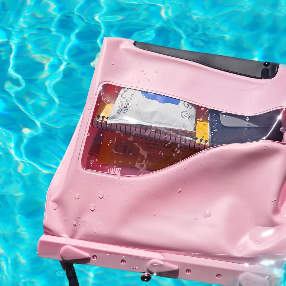 LAQ DESiGN STAYDRY Waterproof Dry Bag with Shoulder Strap for Kayaking, Fishing, Diving, Hiking, Camping, Beach Waterproof Bag, Secure Closure To Keep Your Valuables Dry-Large (Pink)