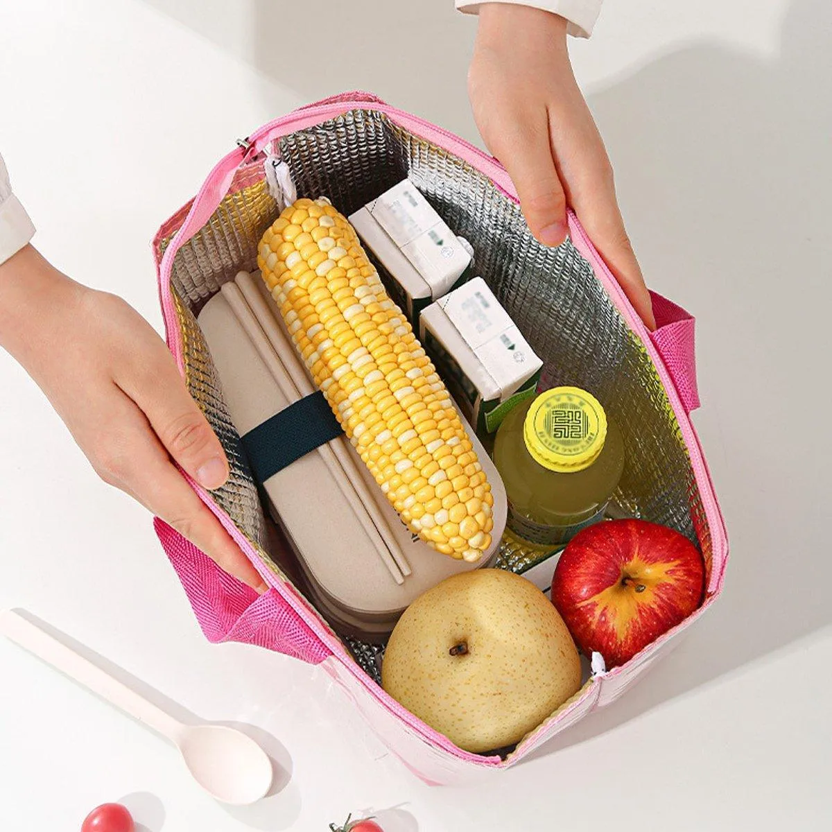 Large Capacity Lunch Bag Outdoor Picnic Aluminum Foil Portable Thermal Bag