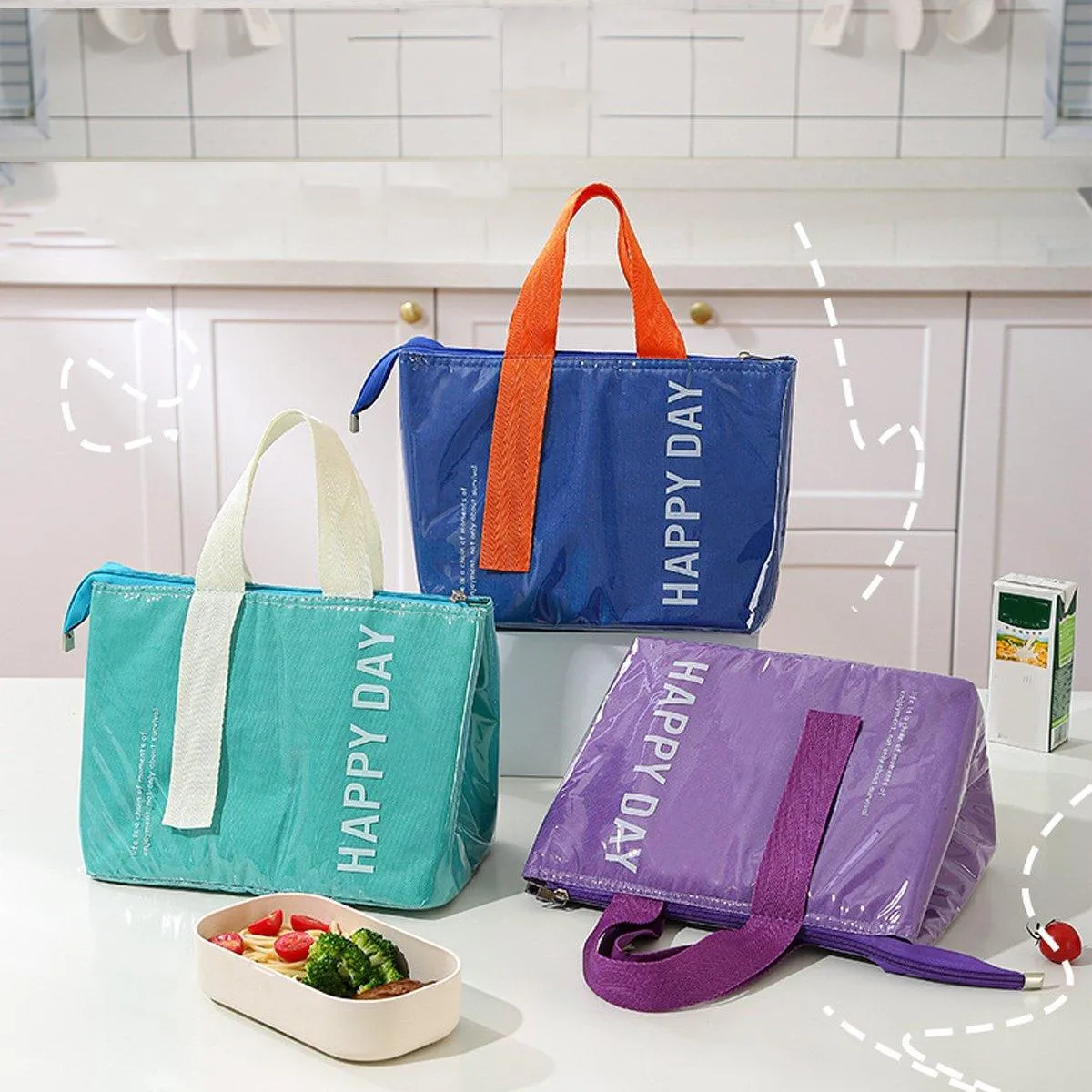 Large Capacity Lunch Bag Outdoor Picnic Aluminum Foil Portable Thermal Bag
