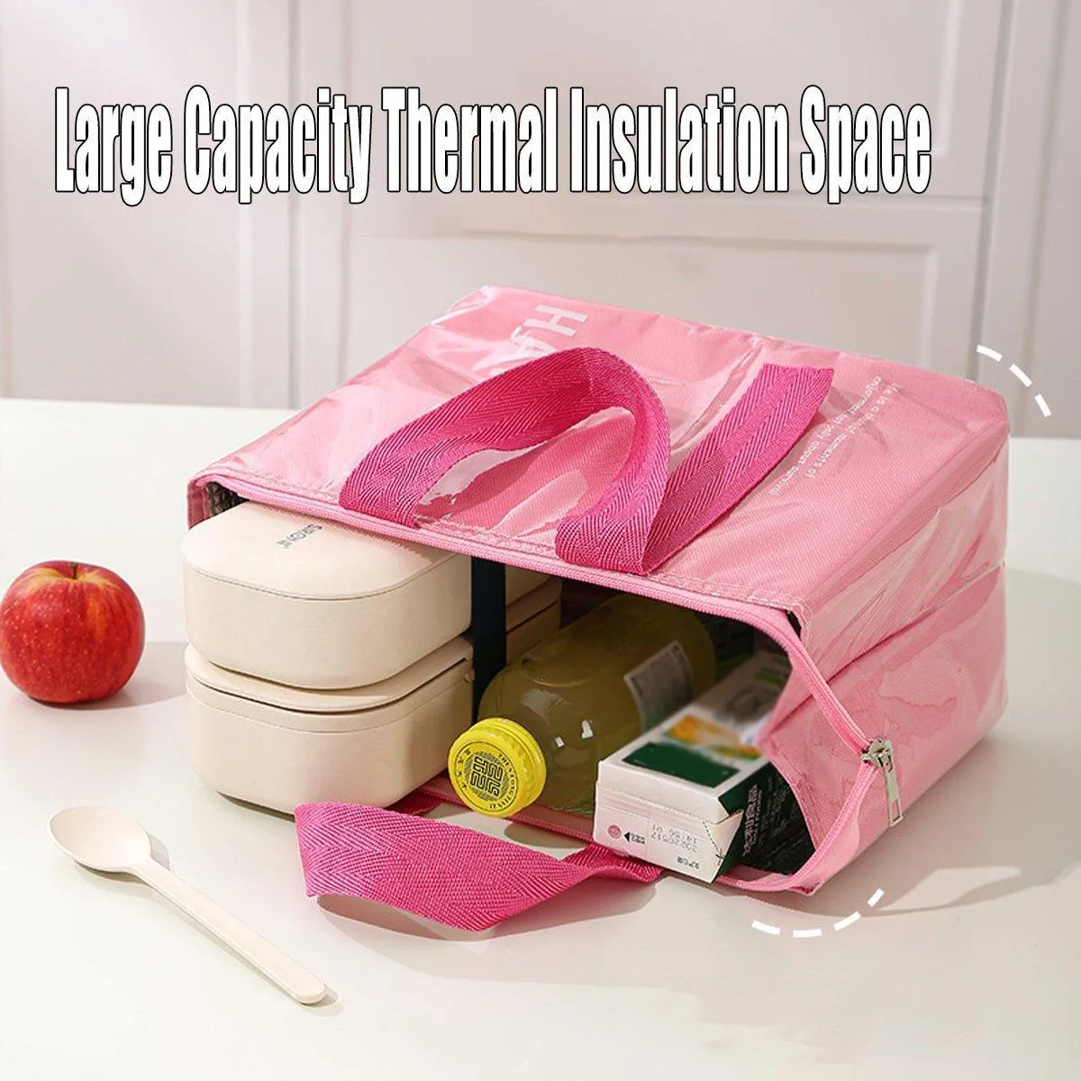Large Capacity Lunch Bag Outdoor Picnic Aluminum Foil Portable Thermal Bag