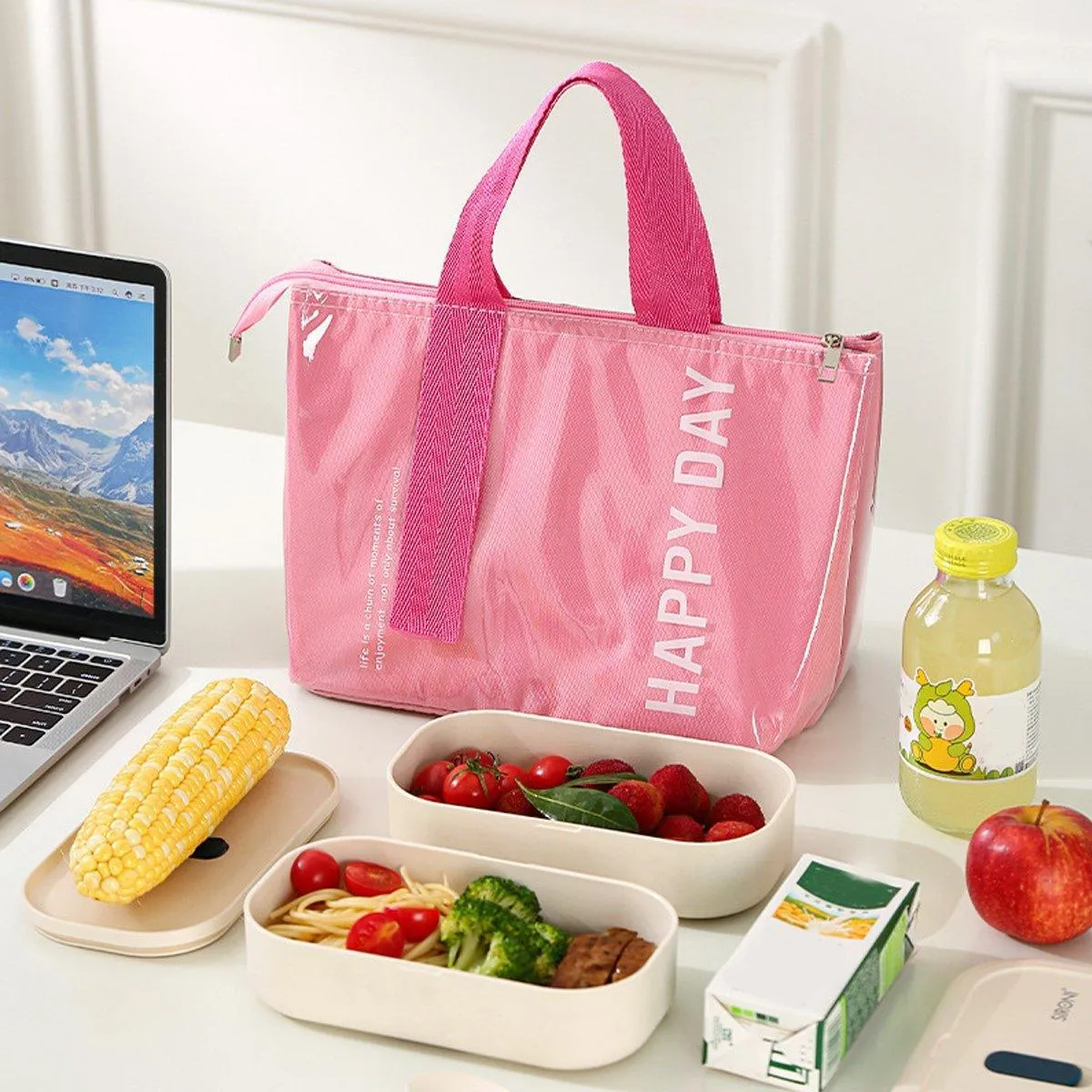 Large Capacity Lunch Bag Outdoor Picnic Aluminum Foil Portable Thermal Bag