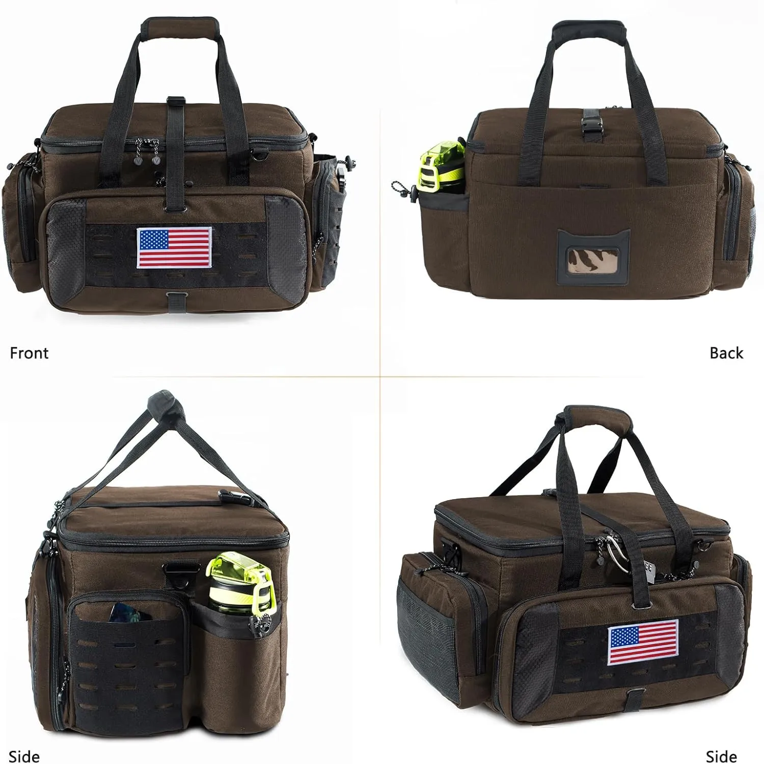 Large Pistol Range Bag Shooting - Tactical Gun Range Bag with Pistol Cases, Gun Bags for Handguns, Gun Bag for Men, Ammo Bag, Gun Carrying Duffle Bag for Gun Accessories