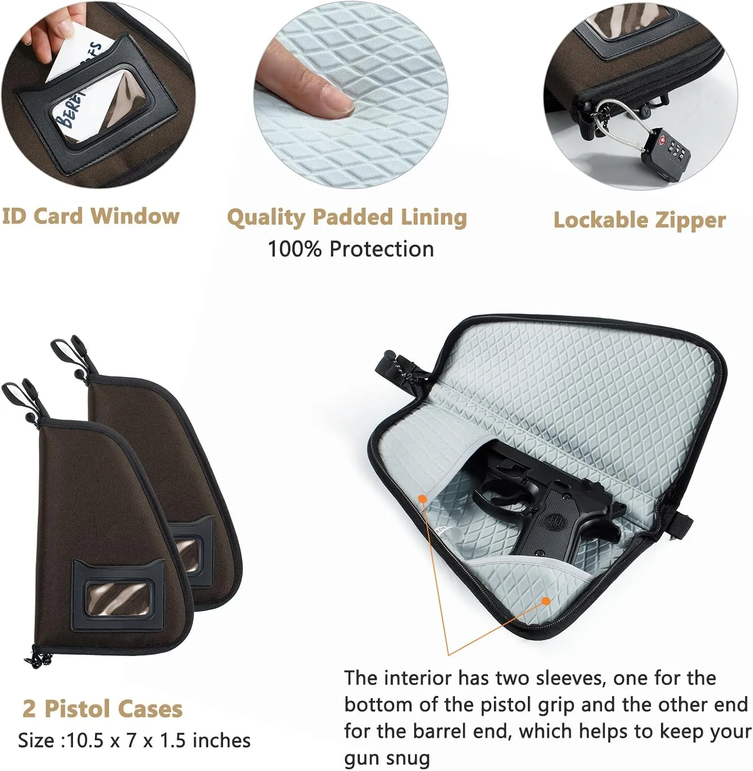 Large Pistol Range Bag Shooting - Tactical Gun Range Bag with Pistol Cases, Gun Bags for Handguns, Gun Bag for Men, Ammo Bag, Gun Carrying Duffle Bag for Gun Accessories
