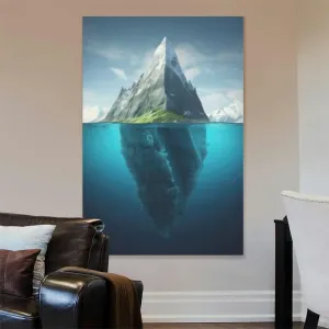 Large Wall Art Decor iceberg polar regions Vertical Pictures Framed Canvas Wall Art for Living Room Bedroom Bathroom Artwork Paintings Kitchen 36x24