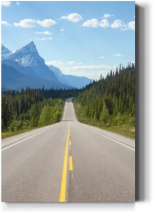 Large Wall Art Decor Scenic Road Banff Vertical Pictures Framed Canvas Wall Art for Living Room Bedroom Bathroom Artwork Paintings Kitchen 36x24